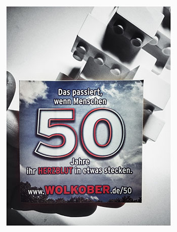 Aufkleber 50 Jahre Wolkober